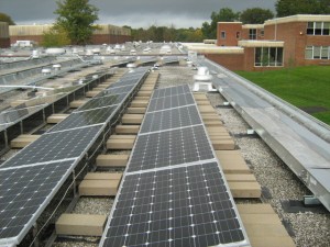 This is a ballasted PV system.