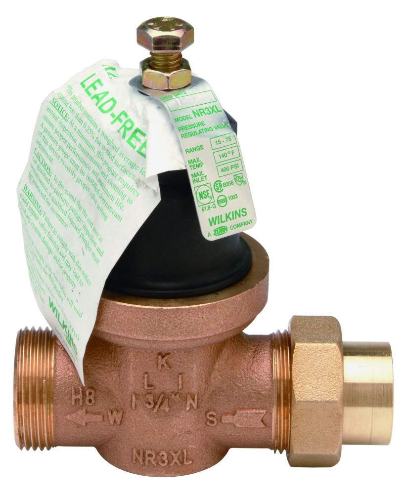 A lead-free pressure reducing valve is shown here. 