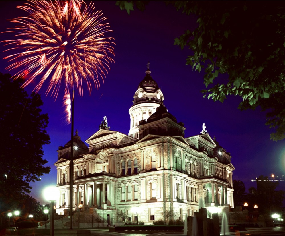 Built in 1888, the Miami County Courthouse was listed on the National Register of Historic Places in 1975.