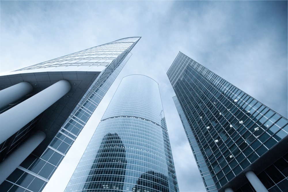 Wind-driven rain from storms can account for moisture leakage into office tower curtain walls and windows. Photo © BigStockPhoto/Aleksey Fursov 