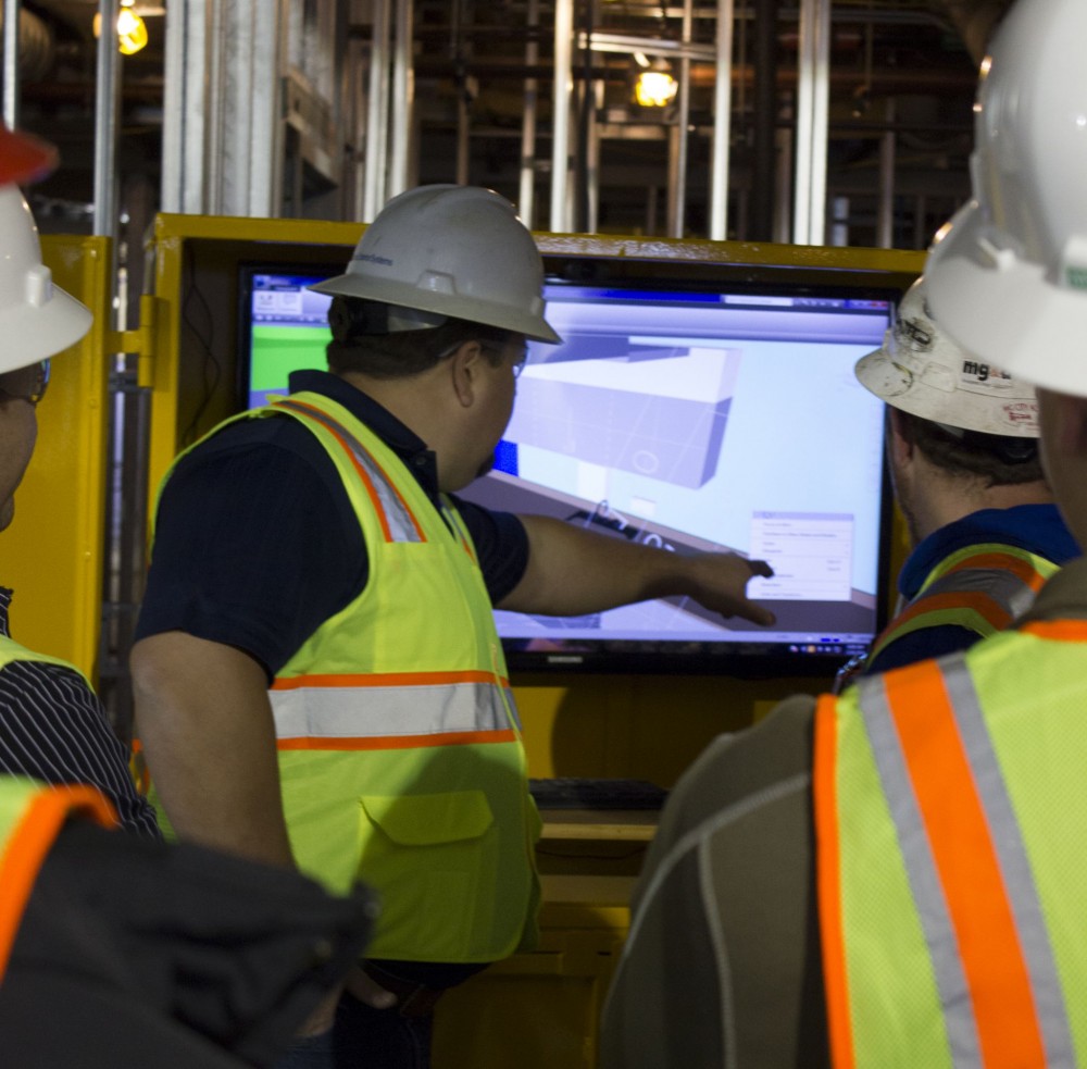 Large BIM projects typically have onsite work stations allowing workers of all trades view 3D models to identify and avoid potential clashes or inconsistencies.