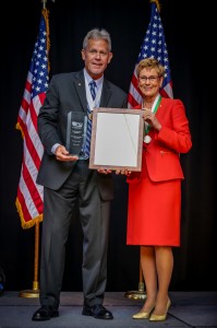 Alana Sunness Griffith and Paul W. Simonsen, both with CSI immediate past-president Casey Robb, were named Distinguished Members.