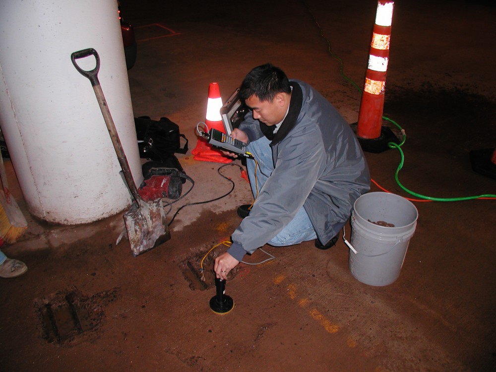 Evaluating the condition of the concrete slab is an important part of the coating selection process.