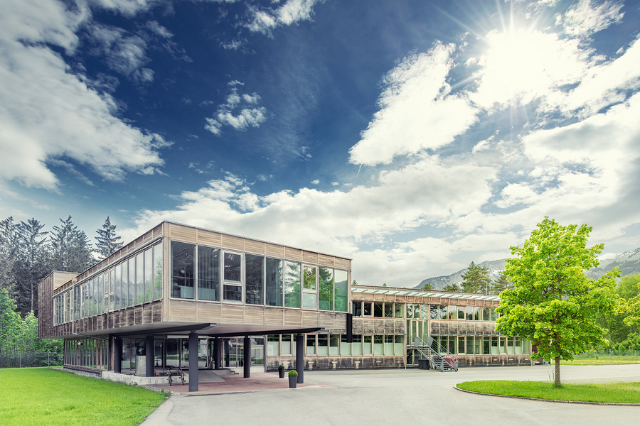 modern sustainable and ecological timber office building