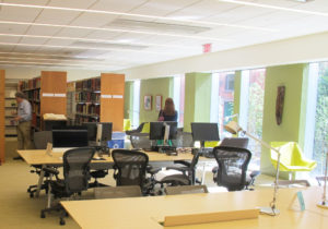 The library was reborn into collaborative learning spaces that maintain high levels of indoor environmental quality for students and staff.