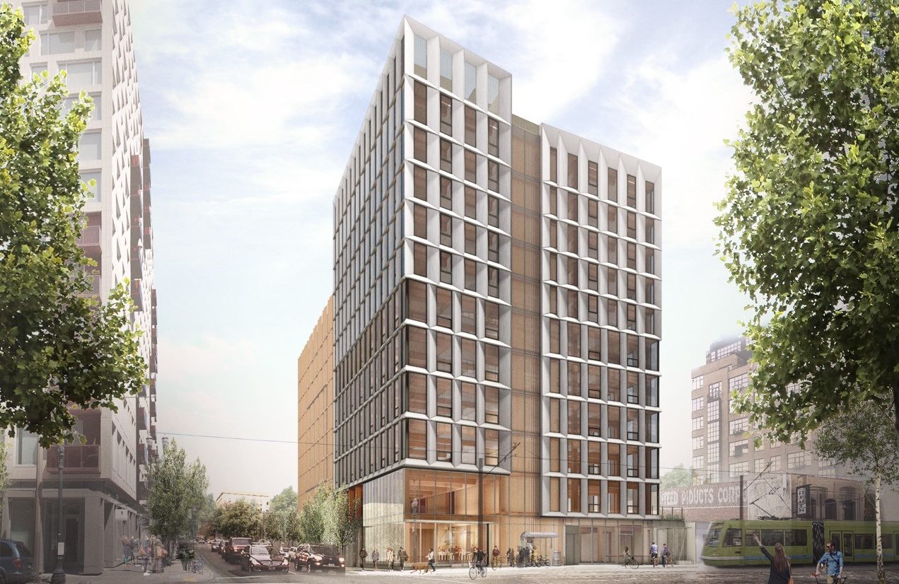 Framework—a 12-story wood building to be constructed in Portland’s Pearl District—will be the first high-rise with exposed wood in North America. Images courtesy The Framework Project LLC