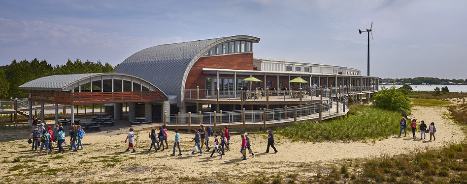 Brock Environmental Center in Virginia Beach received the U.S. Green Building Council (USGBC) Virginia chapter’s Exceptional Leadership award. Image © Prakash Patel. Image courtesy SmithGroupJJR