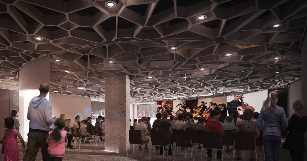 Octave 9 will incorporate audio and visual technology to establish an immersive experience. Images courtesy LMN Architects