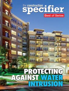 Condo building on the cover of The Construction Specifier e-book