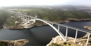 Viaduct Over River Almonte in Spain took the top honor at the 2018 Excellence in Concrete Construction Awards by the American Concrete Institute (ACI). Photo courtesy ACI