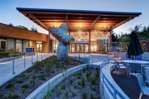 Opsis Architecture creates a bird-friendly education center at the Oregon Zoo in Portland by using a solar control, low-emissivity (low-e) glass. Photo © Rick Keating