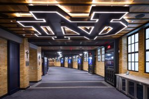 Architectural zinc panels were employed at the University of Notre Dame Stadium, Indiana, to incorporate the art deco design features of the original facilities. Photo © Matt Cashore, University of Notre Dame