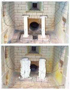 Figure 2 Controlled fire tests performed on steel beams coated with intumescent coatings can help determine the fire-resistance rating for various size steel sections.