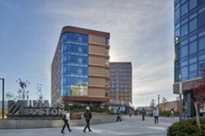 The University of Massachusetts Boston facility earns Leadership in Energy and Environmental Design (LEED) Gold certification. Photo courtesy Capstone Development Partners