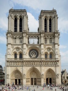 The iconic Notre Dame Cathedral, Paris, France, will be rebuilt exactly as it was before a devastating fire destroyed much of the structure last year. Photo courtesy Wikimedia Commons