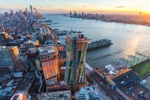 Designed by Bjarke Ingels Group (BIG), the XI tops off in Manhattan’s West Chelsea neighborhood, in New York. Photo courtesy DBOX