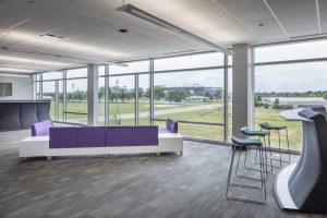 Architecture firm Hoefer Wysocki has designed a new common area for Kansas State University’s (KSU’s) Hale Library, offering students inspiring spaces to study and collaborate. Photo courtesy Hoefer Wysocki