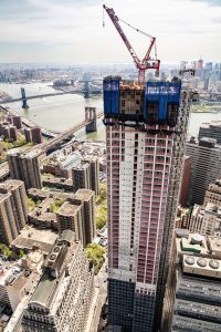 Sir David Adjaye-designed new luxury high-rise tower tops off in Lower Manhattan, New York. Photo © Chris Coe. Photo courtesy Optimist Consulting