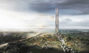 Fashion company Bestseller is building Western Europe’s tallest skyscraper in Brande, Denmark. Image courtesy Bestseller A/S