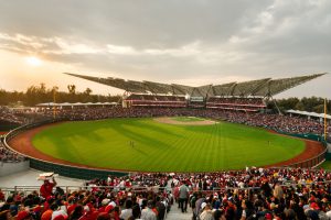 Mexico’s largest baseball arena, the Diablos Rojos Stadium designed by Chicago-based FGP Atelier, fosters a sense of community and culture. Photo courtesy FGP Atelier