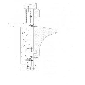 Figure 8: Schematic cornice wall section.