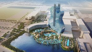 The guitar-shaped building at Florida’s Seminole Hard Rock Hotel & Casino is now open. Image courtesy the Seminole Tribe/PR Newswire