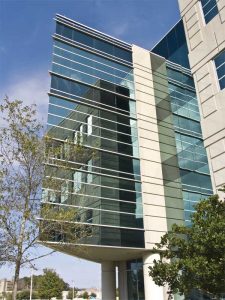 Butler Plaza, a Leadership in Energy and Environmental Design (LEED) Gold certified building in Jacksonville, Florida, is an example of a curtain wall used in an energy-efficient design.