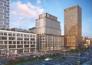 CetraRuddy has revealed designs for 202 Broome Street, a large-scale urban complex in Manhattan’s Lower East Side. Image courtesy CetraRuddy