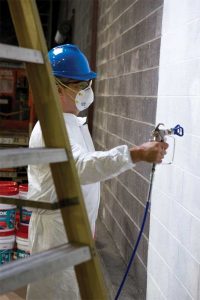 Negative-side waterproofing is the application of a coating material to the interior or the ‘dry’ side of a foundation or wall.