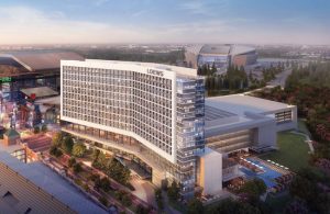 The Arlington city council, Texas, approves an $810-million development project, anchored by the Loews Arlington Hotel and a new convention center. Image courtesy City of Arlington