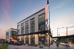 Insulated metal panels (IMPs) were used on the historic Municipal Fish Market at the Wharf in Washington, D.C., to meld the old with the new. Photo courtesy Kingspan