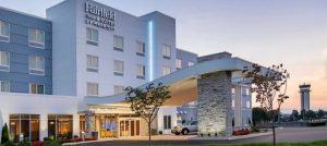 Fairfield Inn & Suites at Harrisburg International Airport (HIA) used versatile window systems to mitigate runway noise. Photo courtesy REHAU