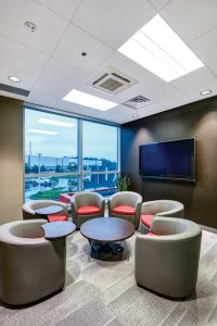 High-performance acoustic ceiling systems with a minimum NRC of 0.90 show a positive impact on occupant well-being in offices, schools, and healthcare facilities.