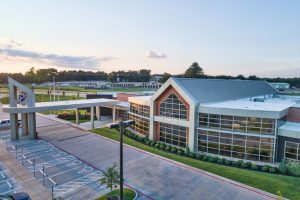 Harris Craig Architects used metal roof and wall panels to create a modern look for Herrington-Ornelas Health Park in Whitehouse, Texas. Photo © Tom Coplen