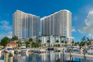 Plans are approved for luxury condominium project Nautilus 211 in Lake Park, Florida. Rendering courtesy Forest Development