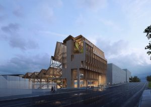 Grafton Architects, in partnership with Modus Studio, will design the new $16-million timber design research center at the University of Arkansas. Image courtesy University of Arkansas