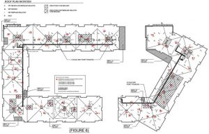 Figure 5: Approximate areas of roof deck and insulation replacement. Image courtesy Inspec