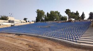 The site of the Park of Peace Amphitheater, Mevasset-Zion, Israel, was considered to have a moderately aggressive chemical environment due to direct exposure to the ground. Photos courtesy Glimmer Industrial Consultation 