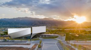 The Diller Scofidio + Renfro (DS+R)-designed U.S. Olympic and Paralympic Museum in Colorado Springs, Colorado, is all set for opening. Photo © Jason O’Rear