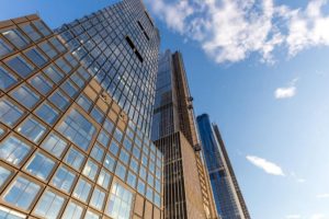 Kohn Pederson Fox Associates used custom powder coatings on the 55 Hudson Yards skyscraper, New York, to reflect industrial heritage of the neighborhood. Photo courtesy Max Touhey