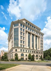 The Capitol Towers in Charlotte, North Carolina, utilized low‑emissivity (low-e) glass on its ornate façade to achieve the Leadership in Energy and Environmental Design (LEED) Gold certification. Photo © Tom Kessler 