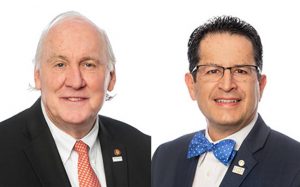 The National Council of Architectural Registration Board (NCARB) has promoted Robert M. Calvani, FAIA, NCARB, (left) as president and Alfred Vidaurri Jr., FAIA, NCARB, (right) as vice-president. Photos courtesy NCARB