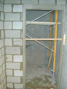 Figure 3: In this project, the wall is off module. A bricklayer has to measure and mark each cut, send the block to a saw and bear the extra expense of laying more units, thereby increasing project cost.