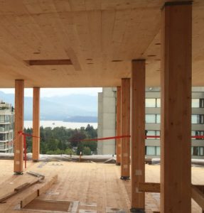 Taller mass timber provisions have been adopted in the National Fire Protection Association (NFPA) 5000, Building Construction and Safety Code, and NFPA 101, Life Safety Code. Photo courtesy American Wood Council