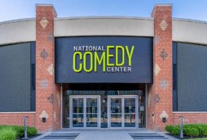 Custom-made steel windows and doors were used to unite the old and the new in the National Comedy Center building in Jamestown, New York. Photo © Chautauqua 360 Photography