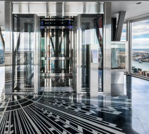 The Empire State Building’s 102nd floor observatory offers sightseers a clearer, safer viewing experience with fire-rated glass. Photo courtesy Technical Glass Products