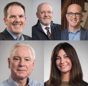 The Architectural Team (TAT) has promoted Jay Szymanski, AIA, NCARB, LEED AP, Gary Kane, AIA, NCARB, LEED AP, Edward Bradford, AIA, NCARB, LEED AP, and William Moran, as principals. Additionally, Meghann Van Dorn, LEED ID+C, has joined the firm as director of interior design (left to right). Photos courtesy TAT