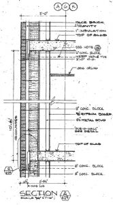 Figure 9: Section of an existing wall assembly.