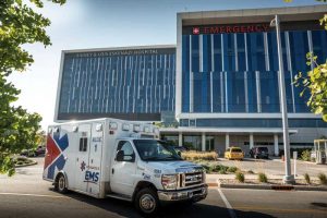 The prevalent use of glass and hard surfaces along with a range of high and low frequency sounds in the healthcare setting can present a challenge for managing noise. Photo courtesy Eskenazi Hospital