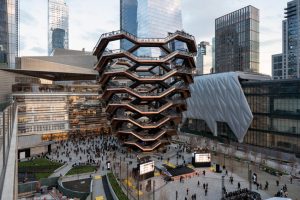 Vessel, the centerpiece of the Hudson Yards Public Square and Gardens in New York City, closes after a 21-year-old Texas man commits suicide by jumping off of the sculpture. Photo courtesy Timothy Schenck